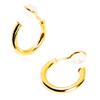 Yurielys Chunky Clip on Hoop Earrings for Women, 14K Real Gold Plated Non Pierced Tube Hoop, Fake Piercing Gold Earrings (gold) view 1