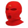 McDo Burger Fast Food Embroidered Three Hole Ski Mask Balaclava (Red) view 1