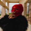 McDo Burger Fast Food Embroidered Three Hole Ski Mask Balaclava (Red) view 2