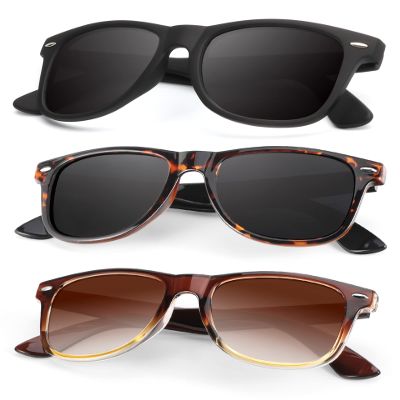 KALIYADI Polarized Sunglasses for Men and Women Matte Finish Sun glasses Color Mirror Lens UV Blocking (3 Pack)