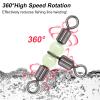 Goture Fishing Swivels,3 Way Swivels Fishing Tackle,T Shape Cross Line Rolling Swivels with Luminous Beads Saltwater Freshwater,Three Way Fishing Swivels Barrel Swivels for Catfish Rig(2/0*1/0,30pcs) view 3