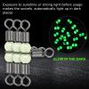 Goture Fishing Swivels,3 Way Swivels Fishing Tackle,T Shape Cross Line Rolling Swivels with Luminous Beads Saltwater Freshwater,Three Way Fishing Swivels Barrel Swivels for Catfish Rig(7 * 8,30pcs) view 2