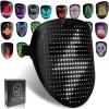 MOYACA Led Mask with Sound Effects and Gesture Sensing, Transforming Light up Music Mask with Voice for Halloween Rave Costume Christmas Cosplay Birthday Masquerade Dj Parties view 1
