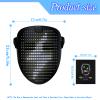 MOYACA Led Mask with Sound Effects and Gesture Sensing, Transforming Light up Music Mask with Voice for Halloween Rave Costume Christmas Cosplay Birthday Masquerade Dj Parties view 4