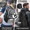 Goloni Soccer Backpack for Men and Women,Sports Bag with Ball Compartment,Gym Backpack with Shoe Compartment,Suitable for Soccer,Volleyball,Large Capacity Ball Equipment Youth Basketball Stuff,Grey view 3