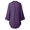 2024 New Women Long Sleeve Boyfriend Button Down Shirts Asymmetrical Casual Lace Up Oversized Tunic Tops view 4