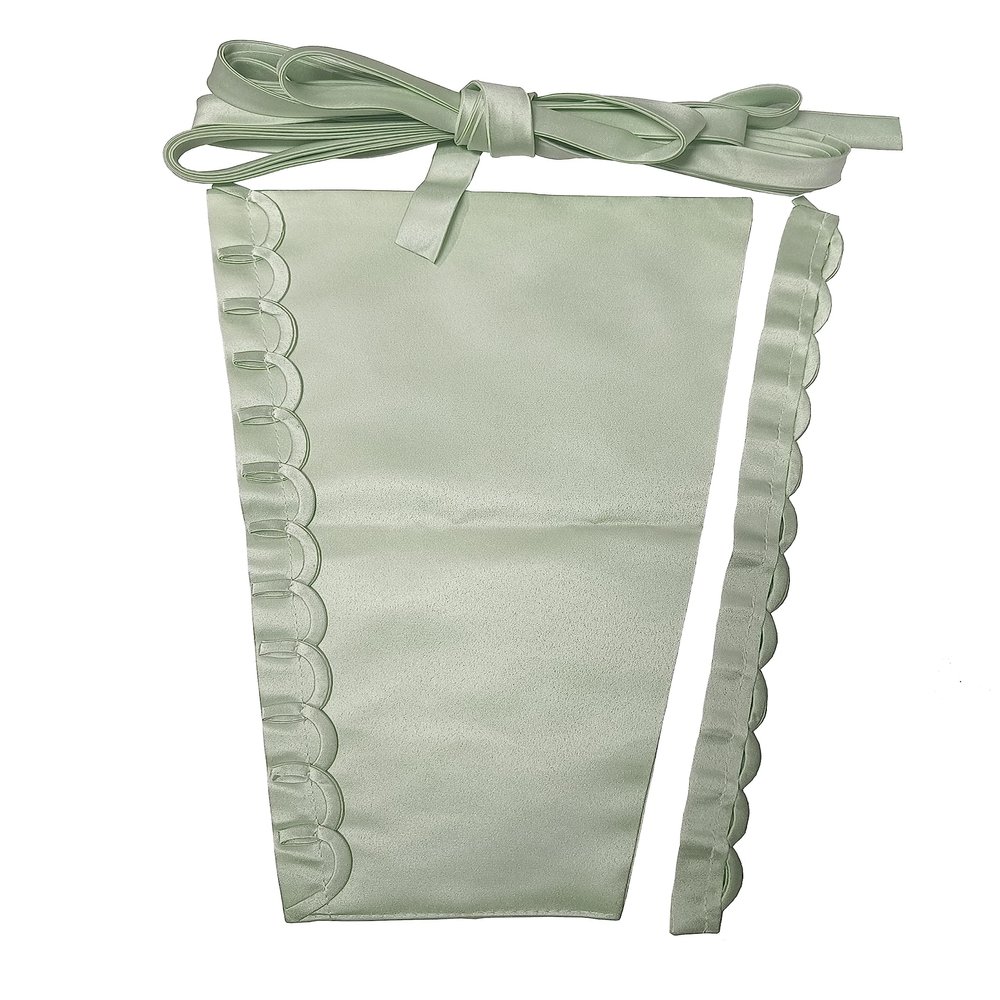 Cxapnstou Adjustable Fit Satin Corset Back Kit Lace Up to Replace a Zipper for Women Wedding Dress,Sage Green,16 Inches