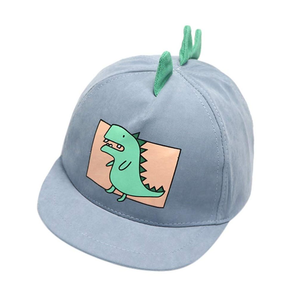 Baby Sun Hat Baby Boy Hats Soft Cotton Dinosaur Sunhat Eaves Baseball Cap Sun Hat Beret Kid (Light Blue, One Size)