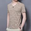 JEsilunmaMY Casual Crewneck Print T-Shirt for Men Short Sleeve V Neck Cotton Tee Shirts Slim Fit Workout Hipster T-Shirt (US Size M Asia L,Camel1) view 3