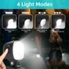 AUKSKY Original 2 Rechargeable Headlights for Shoe Charms, Light Attachment Shoe Accessory, Rechargebale Flashlight for Bike, Keychain, Camping, Backpack, Wheelchair LED Flashlight view 2