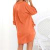 2024 New Women Long Sleeve Boyfriend Button Down Shirts Asymmetrical Casual Lace Up Oversized Tunic Tops view 3
