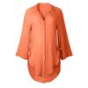 2024 New Women Long Sleeve Boyfriend Button Down Shirts Asymmetrical Casual Lace Up Oversized Tunic Tops view 4