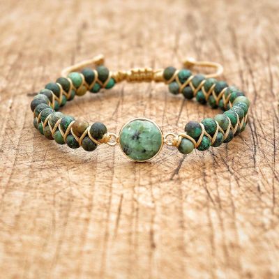 4mm Stone Braided Bracelet Double Layer Beads Friendship Bracelet Couple Handmade Jewelry,A278