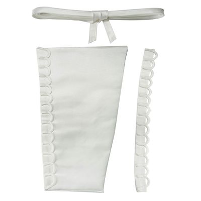 Cxapnstou Satin Adjustable Corset Kits to Replace a Zipper for Women Wedding Gown Dress,Ivory,16 Inches