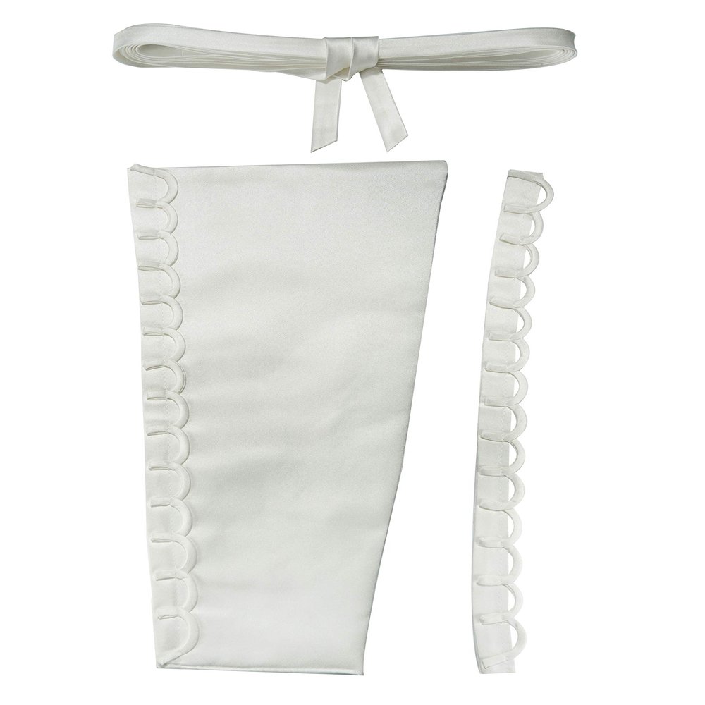 Cxapnstou Satin Adjustable Corset Kits to Replace a Zipper for Women Wedding Gown Dress,Ivory,16 Inches