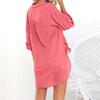 2024 New Women Long Sleeve Boyfriend Button Down Shirts Asymmetrical Casual Lace Up Oversized Tunic Tops view 3