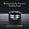 King Will Tungsten Carbide Wedding Band for Men Women-8mm Width in Sliver with Black Grooved Center Wedding Ring Matte Finished Suitable for Work, Gym Comfort Fit Size 11 view 2
