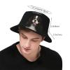 Bucket Hats Cavalier King Charles Spaniel On Black Travel Fisherman Hat Sun Hat view 3