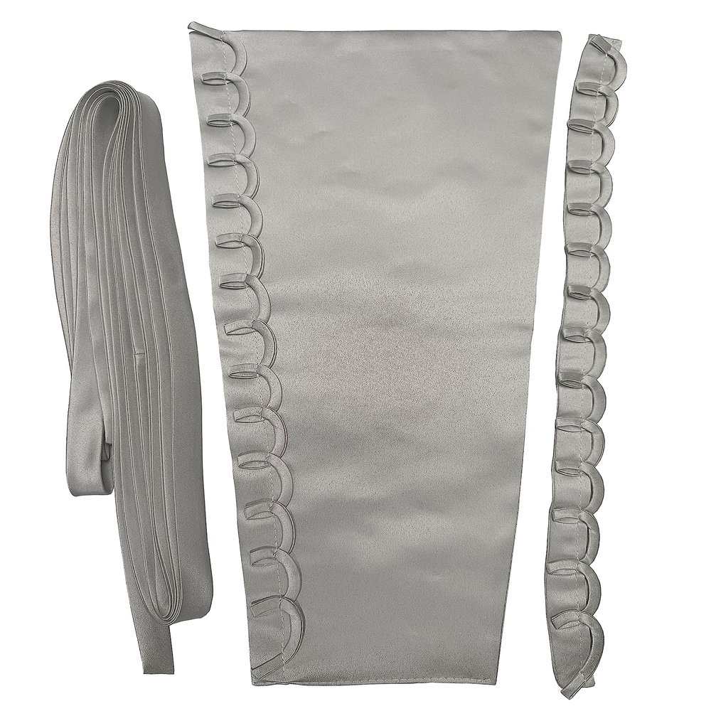 Cxapnstou Adjustable Fit Satin Corset Back Kit Lace Up to Replace a Zipper for Women Wedding Dress,Grey,18 Inches