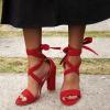 ZKXYFFS Womens Lace Up High Heeled Sandals Chunky Block Ankle Strappy Pumps Dress Party Shoes Open Toe Gladiator Heels for Women view 2