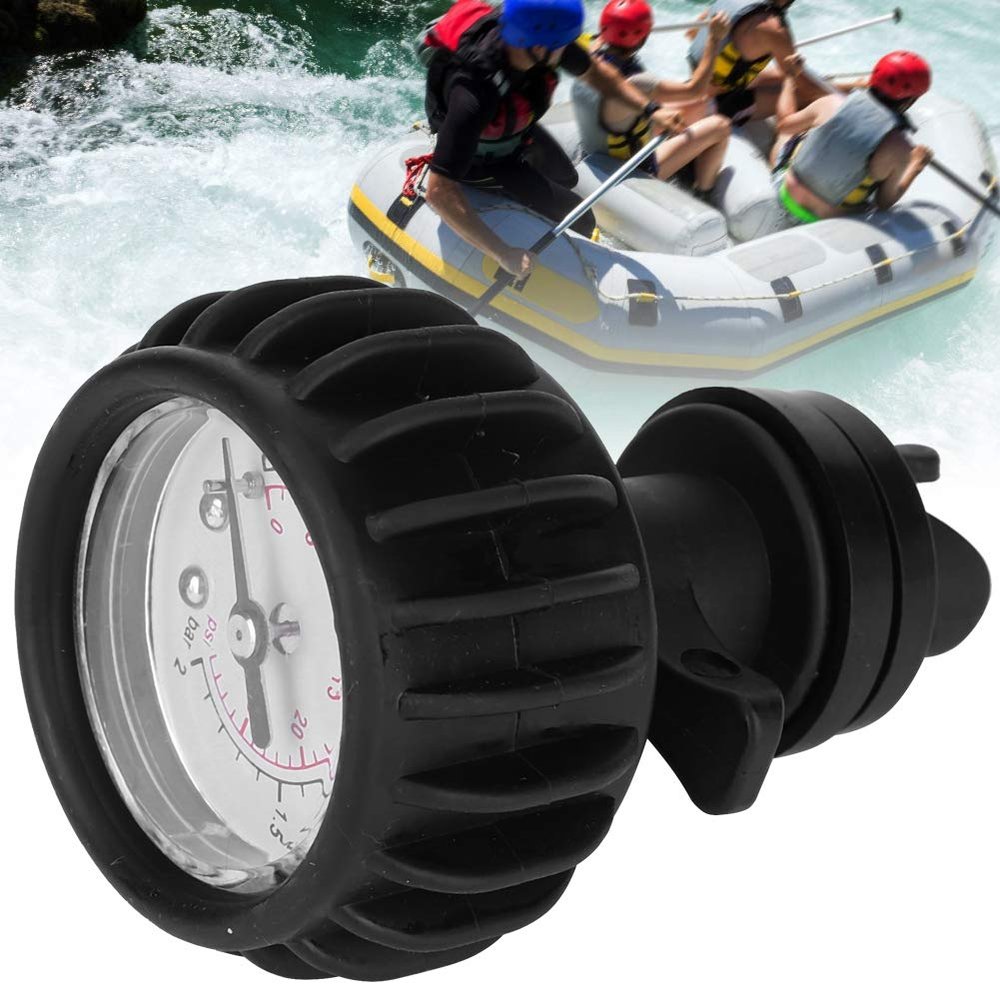 30PSI Rubber Dinghy, Measurement Inflatable air Pressure Air Pressure Boat Rib Tube Boat Single Barometer with Hand Pump Kayak Accessories