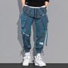 AAPAH Reflective Black Casual Cargo Pants Men Streetwear Korean Harem Trend Loose Trousers Techwear Male Pantalon s2 XL view 3