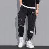 AAPAH Reflective Black Casual Cargo Pants Men Streetwear Korean Harem Trend Loose Trousers Techwear Male Pantalon s2 XL view 4