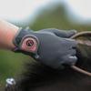 eGlove eQUEST GripPro X-LITE - Lightweight, Breathable, and Grippy - Comfort Mesh Back - Touchscreen Riding Gloves - 2022/23 (Grey - Rose Gold Glitter Cuff, XX-Small) view 2