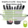 eGlove eQUEST GripPro X-LITE - Lightweight, Breathable, and Grippy - Comfort Mesh Back - Touchscreen Riding Gloves - 2022/23 (Grey - Rose Gold Glitter Cuff, XX-Small) view 3