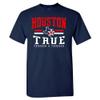 Houston Football Men's Vintage Fan T-Shirt (Navy T-Shirt, XL) view 1