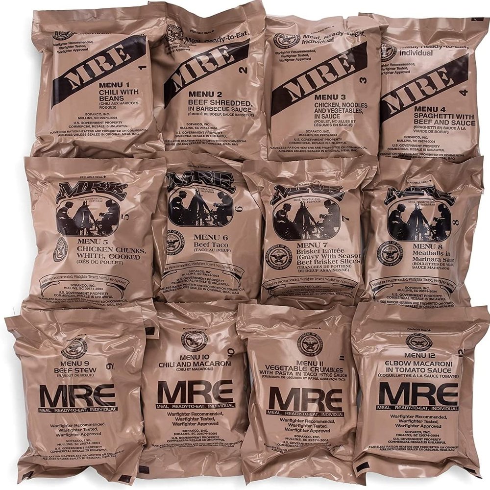2023 Inspection Dated MRE (Meals-Ready-To-Eat) Case  Military MRE Random Case "A or B"
