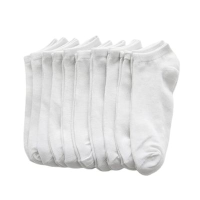 Drincoshow 12Pairs Summer Ankle Socks Extra Large Low Cut Socks Boat Socks No Show Cotton Socks X Size,XL Size (12Pair White,XL(9.5+))