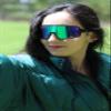 FLAWLESS EYEWEAR Oversized Shield Wraparound Sports Sunglasses for Men Women Outdoor One Piece Visor Mirror Sport Glasses (Green-Purple) view 2
