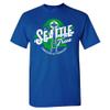 Seattle Football Men's Vintage Fan T-Shirt (Royal T-Shirt, S) view 1