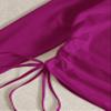 AIEBO Women's Shirts Women's Tops Shirts for Women Drawstring Ruched Solid Tee (Color : Red Violet, Size : X-Large) view 4