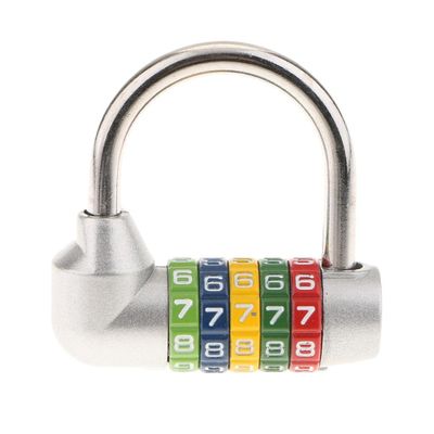 Baoblaze 5 Dial Digit Combination Number Padlock Luggage Bag Travel Luggage Pad Lock, 4 Assorted Colors,
