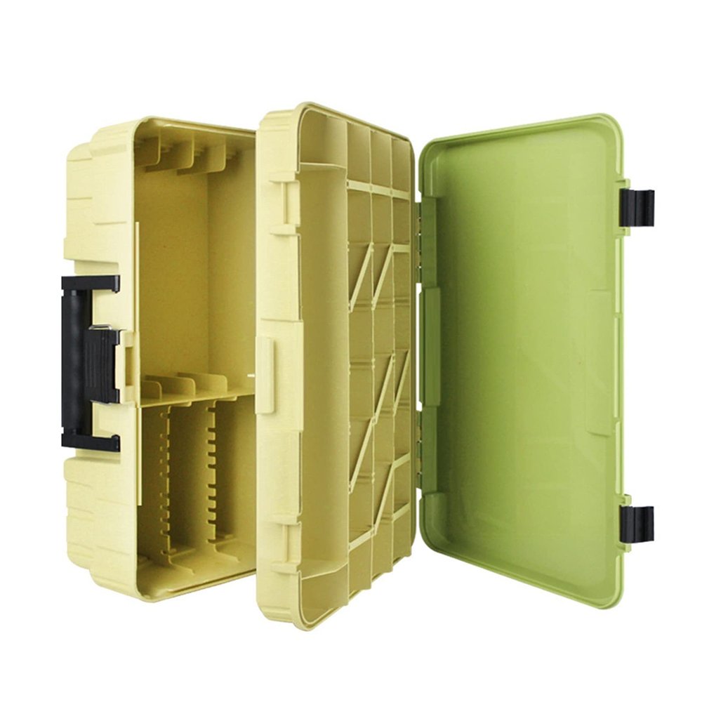 DYPASA Tackle Box Fishing Tackle Box Double-Decker Sub-Bait Box Portable Bait Fishing Gear Storage Box Fishing Tackle Box Bait Box