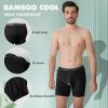 BAMBOO COOL Men's Underwear Soft Breathable Stretch Classic Boxer Briefs with Fly,Multipack view 3