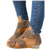 Wedge Sandals for Women Dressy Summer,Women Open Toe Sandal Hollow Out Gladiator Sandals High Top Ankle Zipper Low Heels Sandals Dressy Wedding Party Shoes Platform Sandals view 2