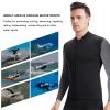 TBLUITE Women Wetsuit Top Swim Jacket Mens Youth Wet Suit Shirt 2mm Neoprene Thermal Swimsuit Front Zip Long Sleeve Cold Water Keep Warm Snorkeling Diving Surfing view 2
