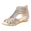 Wedge Sandals for Women Dressy Summer,Women Open Toe Sandal Hollow Out Gladiator Sandals High Top Ankle Zipper Low Heels Sandals Dressy Wedding Party Shoes Platform Sandals view 2