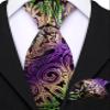 Barry.Wang Boy's Slef Necktie Kids Tie Regular Silk Woven Stripe Flower Solid School Uniforms Pocket Square Wedding Party view 4