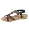 Gladiator Sandals for Women,Women's Comfortable Walking Sandals with Arch Support Elastic Ankle Strap Flats Sandals Outdoor Athletic Hiking Sandals Casual Summer Slip on Bohemian Beaded Dress Shoes view 2
