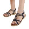 Gladiator Sandals for Women,Women's Comfortable Walking Sandals with Arch Support Elastic Ankle Strap Flats Sandals Outdoor Athletic Hiking Sandals Casual Summer Slip on Bohemian Beaded Dress Shoes view 3