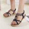 Gladiator Sandals for Women,Women's Comfortable Walking Sandals with Arch Support Elastic Ankle Strap Flats Sandals Outdoor Athletic Hiking Sandals Casual Summer Slip on Bohemian Beaded Dress Shoes view 4
