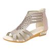 Wedge Sandals for Women Dressy Summer,Women Open Toe Sandal Hollow Out Gladiator Sandals High Top Ankle Zipper Low Heels Sandals Dressy Wedding Party Shoes Platform Sandals view 2