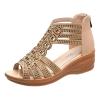 Wedge Sandals for Women Dressy Summer,Women Open Toe Sandal Hollow Out Gladiator Sandals High Top Ankle Zipper Low Heels Sandals Dressy Wedding Party Shoes Platform Sandals view 2