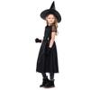 AGQT Witch Costumes Black for Toddler Girls Fancy Party Dress Up 4Pcs Halloween Carnival Dionysia Mardi Gras Dress Size 9-11 Years view 2