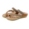 Gladiator Sandals for Women,Women's Comfortable Walking Sandals with Arch Support Elastic Ankle Strap Flats Sandals Outdoor Athletic Hiking Sandals Casual Summer Slip on Bohemian Beaded Dress Shoes view 1