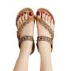 Gladiator Sandals for Women,Women's Comfortable Walking Sandals with Arch Support Elastic Ankle Strap Flats Sandals Outdoor Athletic Hiking Sandals Casual Summer Slip on Bohemian Beaded Dress Shoes view 2